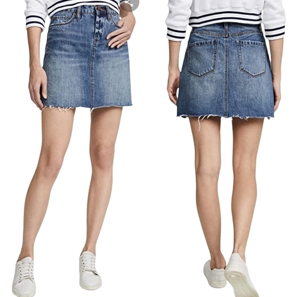 Blank NYC | Women's Distressed Denim Mini Skirt (Size 25) - Picture 1 of 15